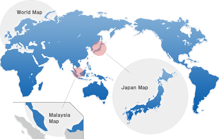 World Map & Japan Map